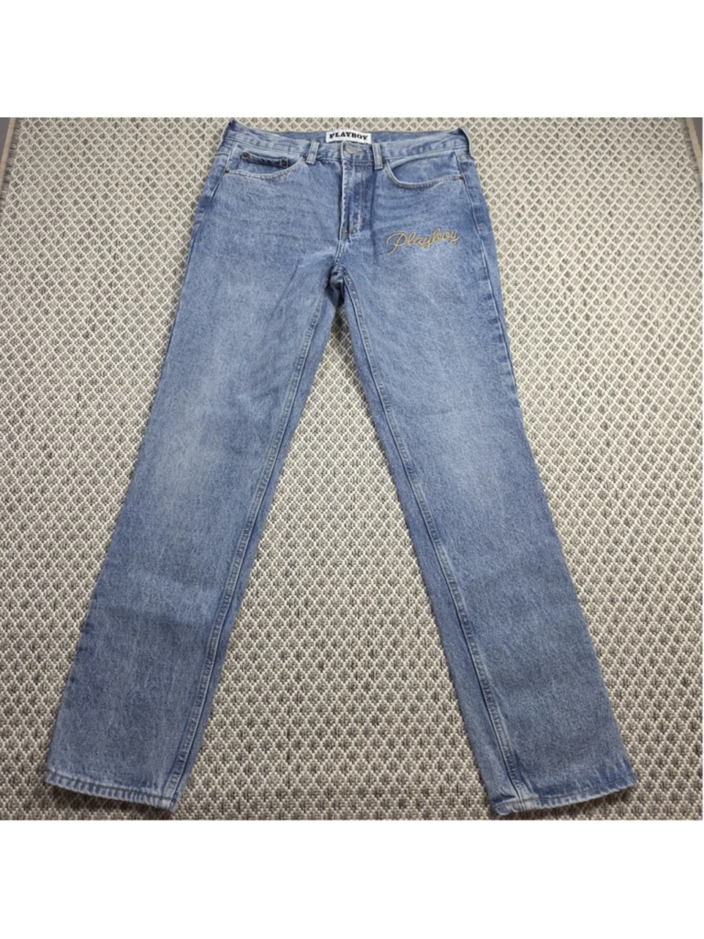 Playboy x PacSun Embroidered Slim Jeans Men’s 32x32 Blue Denim Bunny Logo Y2K